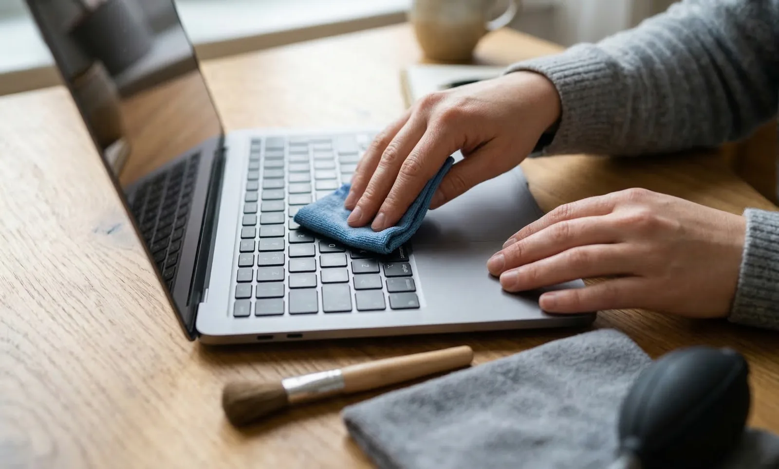 Illustration for: How to Clean a Laptop Screen and Keyboard Safely